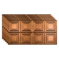 thumbnail image 1 of Fasade Portrait Vinyl 2ft x 4ft Glue Up Ceiling Panel Antique Bronze 5 Pack, 1 of 5