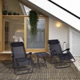 thumbnail image 2 of Outsunny Zero Gravity Chair Set with Folding Table & Cup Holder Black, 2 of 10