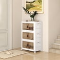 thumbnail image 2 of Costway 50 Gallons Stackable Storage Bins with Lockable Wheels 3 Pack Folding PP Home Organizer, 2 of 10