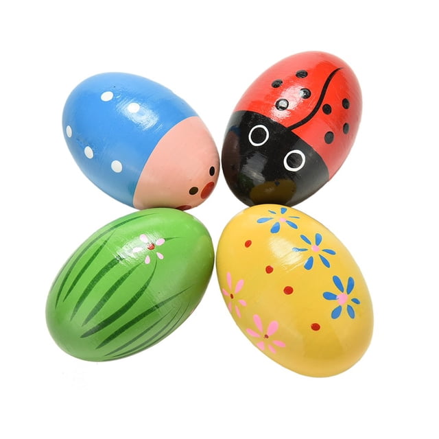 1 Pcs Wooden Sand Eggs Children Kids Baby Educational Instruments Musical Toys