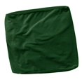 thumbnail image 4 of Housse d'Ottoman Carrée en Velours Extensible à Bas Élastique pour Salon Lavable Vert Foncé, 4 of 8