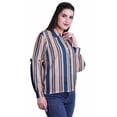 thumbnail image 2 of Moomaya Chemise Boutonnée Col Classique Manches Longues Haut d'Été Tenue Décontractée, 2 of 4