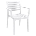 thumbnail image 1 of Compamia Artemis Outdoor Resin Patio Dining Arm Chair in White, 1 of 11