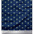 thumbnail image 1 of Soimoi Blue Polyester Crepe Fabric Palm Leaves Fabric Prints by Yard 42 Inch Wide, 1 of 3
