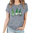 thumbnail image 2 of T-shirts de la Saint-Patrick pour Femmes Mode Saint-Patrick Imprimé Col Rond Manches Courtes T-Shirt Décontracté Haut Saint-Patrick, 2 of 4