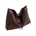 thumbnail image 2 of Trendy Ladies' Tote Bag Large Capacity Soft Leather Shoulder Bag Handcarry Bucket Purse, 2 of 5