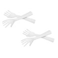 thumbnail image 1 of Oleegame 2PC Stainless Steel Cutlery Set Practical Kitchen Gadgets Creative Pp Materials Two Handed Molding Fork Household Large White, 1 of 9