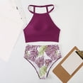 thumbnail image 4 of CEHVOM Women Split Swimsuit Spectacle Waist Printing Bikini, 4 of 4