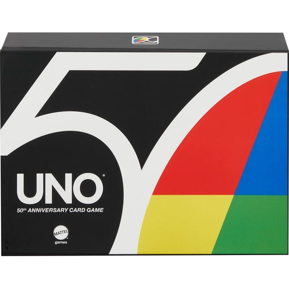 UNO Premium 50th Anniversary Edition Matching Card Game for 7 Year Olds & Up.