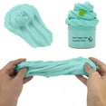 thumbnail image 3 of YoGold Butter Slime Cloud Slime Peach Slime Upgraded Mint Slime With Charms, Scented Sludge, Non-Sticky, Stress Relief Toy Dessert-Themed Jars For Creatives Crafts 1pcs M-Light blue, 3 of 7