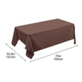 thumbnail image 3 of HHBEAUTY Rectangle Vinyl Tablecloth, Waterproof Spillproof Plastic Backed Table Cloth, Wipe Clean Table Cover for Dining, Buffet Parties and Camping (Coffee, 54" x 72"), 3 of 7
