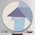 thumbnail image 3 of Designart 'Purple Geometric Bridge I' Geometric Metal Circle Wall Art, 3 of 3