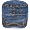 thumbnail image 3 of ORUYROP Washed Cotton Military Caps Cadet Army Caps Unique Design Vintage Flat Top Cap, 3 of 7