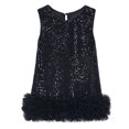 thumbnail image 1 of Splozh Robe Formelle Sans Manches pour Tout-Petits Robe Fille Ligne A Scintillante Robe de Mariée Sans Manches Robes de Fête pour Filles Noir, 6-7 Ans, 1 of 6