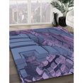 thumbnail image 3 of Ahgly Company Machine Washable Indoor Square Transitional Periwinkle Purple Area Rugs, 3' Square, 3 of 7