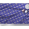 thumbnail image 2 of Soimoi Blue polyester Crepe Fabric Floral Damask Printed Fabric 1 Yard 42 Inch Wide, 2 of 3