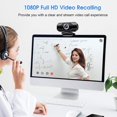 thumbnail image 3 of Video Calling Recording Conferencing Live Class Webcam,1080P Full HD Webcam USB Desktop & Laptop Webcam Live Streaming Webcam with Microphone Widescreen HD Video Webcam, 3 of 6