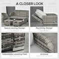 thumbnail image 4 of Outsunny Mobilier de Jardin avec Coussins, Gris Pâle, 4 of 8