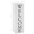 thumbnail image 4 of vidaXL Umbrella Stand Welcome Steel White, 4 of 4