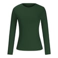 thumbnail image 4 of Dealovy Hauts de Sortie pour Femmes Chandails à Manches Longues Haut Court en Tricot Côtelé Coupe Ajustée Décontracté T-Shirts à Col Rond, 4 of 6