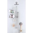 thumbnail image 4 of Umbra Flipside Caddy. Caddie De Douche Flipside. Serviteur De Douche Avec 2 Paniers À Bouteilles Et Un Porte Savon Avec Technologie Flex Gel-Lock®, Pour Douche. Coloris Blanc Et Nickel., 4 of 6