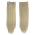 thumbnail image 1 of RKSTN Perruques Cheveux Humains Mode Cheveux Longs Extensions de Cheveux à Clip Perruque Lisse Complète Perruques Sans Colle, 1 of 4