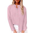 thumbnail image 1 of Yuyuzo Womens Fall Business Casual Tops Long Sleeve Button down Blouses Loose Basic Going out Tops, 1 of 5