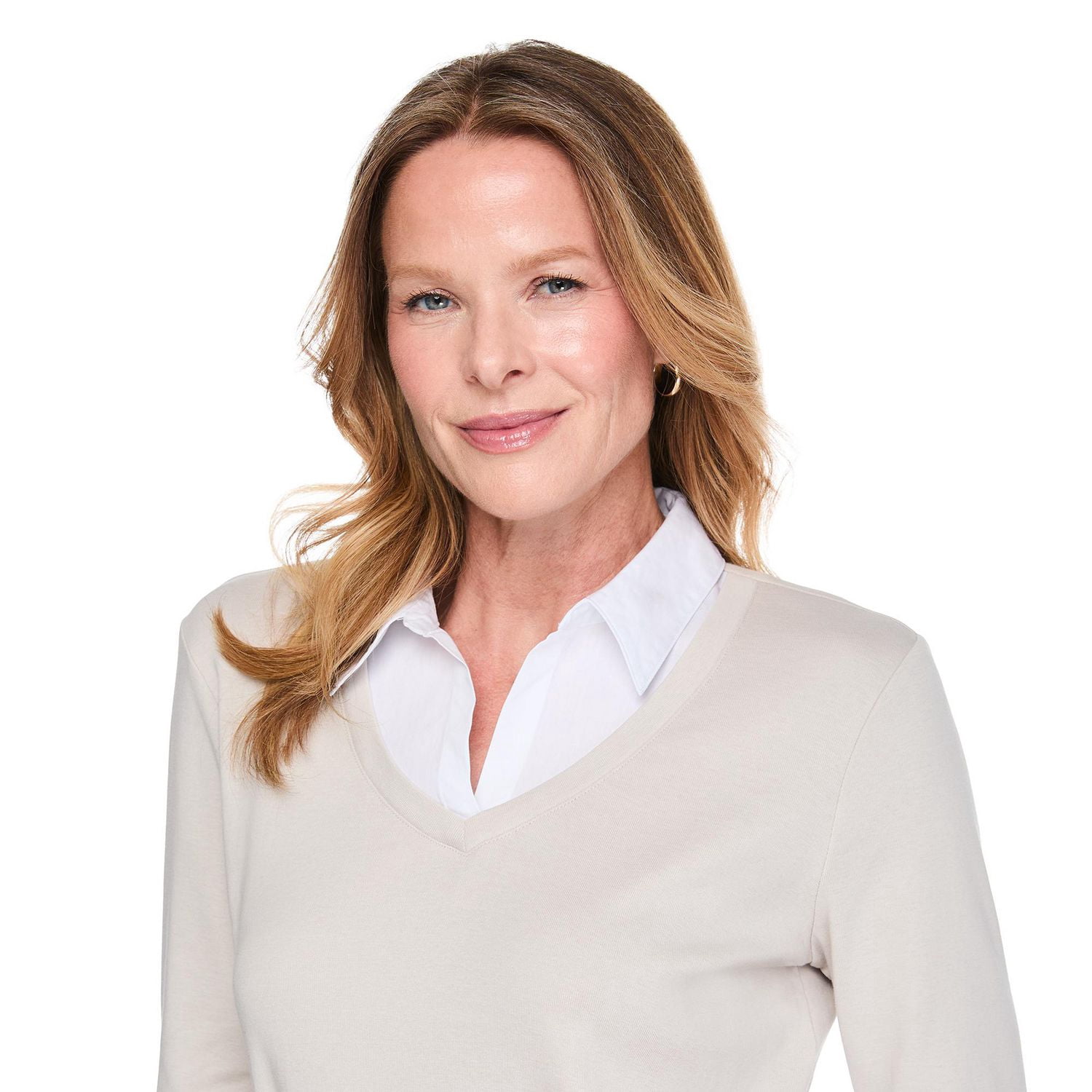 Haut à encolure en V avec collet Karen Scott pour femmes