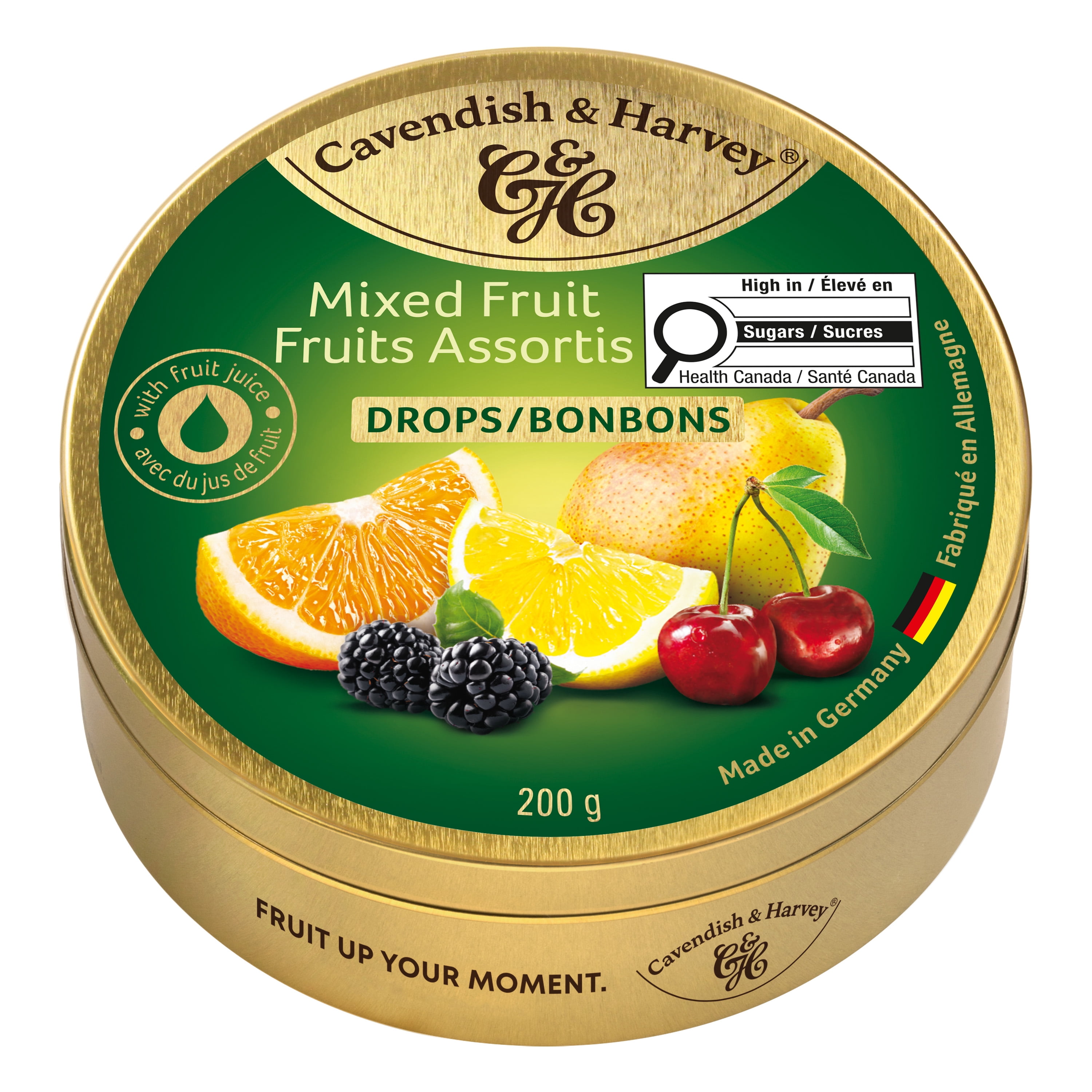 Bonbons aromatisés aux fruits mélangés Cavendish & Harvey en boîtes