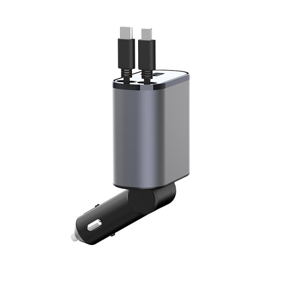 Metal Car Charger 100W Super Fast Charging Car Cigar And USB TYPEC Adapter Cigar Lighter Adapter M6T9 Lighter