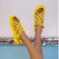 thumbnail image 4 of SMihono Sandals Womens Summer Plus Size Ladies Summer Flat Hemp Rope Set Open Toe Low-top Beach Sandals For Women Slipper On Clearance, 4 of 8