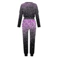 thumbnail image 5 of Soldes de Liquidation tumgatte Tenues pour Femmes Tenues Décontractées Grande Taille Tenues d'Automne pour Femmes Ensemble Détente Mode Imprimé Manches Longues Col Rond Chandail à Enfiler Hauts et Pantalons Ensemble 2 Pcs pour Femmes, 5 of 5