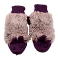 thumbnail image 2 of XZNGL Cartoon Hedgehog Wool Double Layer Thermal Insulation with Finger Weave Gloves, 2 of 9