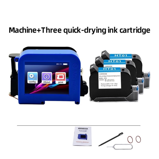 Printer Jet, Mini portable printer, batch label inkjet printing, 2D code barcode pattern printing, fast drying color fading easily ,Fast Printing