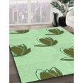 thumbnail image 3 of Ahgly Tapis Rectangulaire Lavable en Machine Vert Transitionnel, 6 Pieds x 9 Pieds, 3 of 7