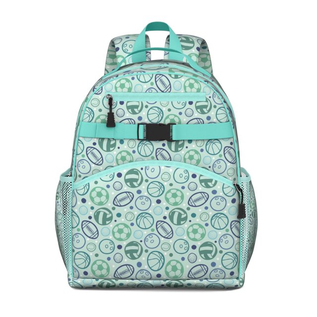 Golf Student Backpack Adjustable Shoulder Straps Chest Buckle Lightweight Durable School Backpack