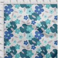 thumbnail image 4 of oneOone Velvet Turquoise Blue Fabric Floral Sewing Craft Projects Fabric Prints By Yard 58 Inch Wide, 4 of 4