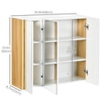 thumbnail image 3 of kleankin Armoire de Salle de Bain Armoire à Miroir Murale avec 3 Portes, 3 of 10
