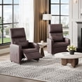 thumbnail image 3 of Electric Power Recliner Chair, Adjustable Back PU Leather Single Sofa with USB Port and Side Pockets for Living Room Theater, 3 of 8