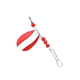 thumbnail image 4 of Spinner Indiana à lame unique, rouge/blanc, taille 1, 4 of 4