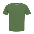 thumbnail image 5 of Birdeem Mode Femme Blouse Décontractée Unie Col Rond Manches Courtes T-Shirt Été Grande Taille Hauts, 5 of 5
