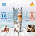 thumbnail image 3 of Gobelet 40 Oz avec Poignée et Paille Isolé Double Paroi en Acier Inoxydable Tasse de Voyage Boîte Cadeau Gobelet Réutilisable Tasse de Café de Voyage pour Bureau Tasse de Bière Isolée Portable pour Boissons Chaudes et Froides, 3 of 5