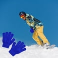 thumbnail image 1 of Meitianfacai Winter Warm Solid Color Knitted Kids Gloves Split Finger Gloves, 1 of 9