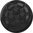 thumbnail image 1 of Ahgly Company Tapis d'Intérieur Lavable en Machine Carré Transitionnel Gris Minuit, 3 Pieds Carré, 1 of 7