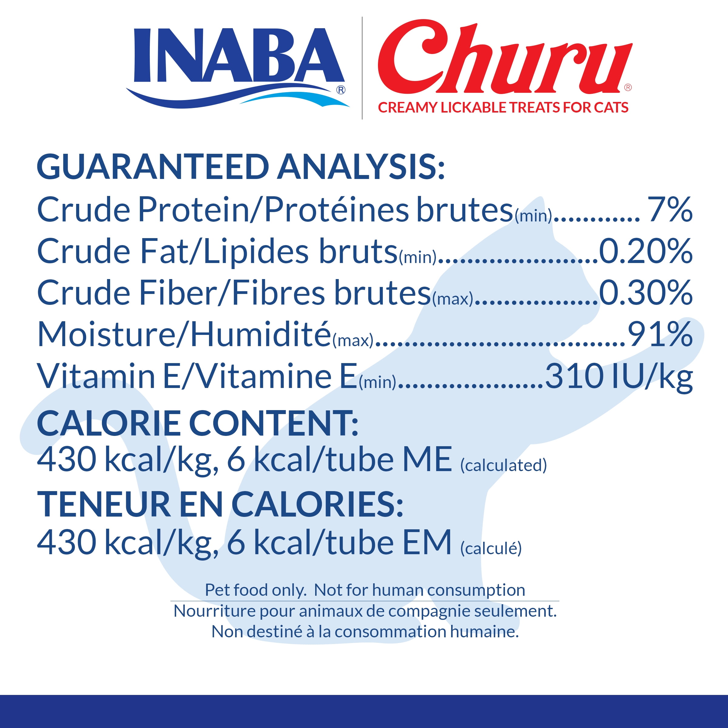 INABA Churu Gâteries pour Chats, Purée Crémeuse à Lécher Sans Grains avec Vitamine E - Recette au Thon, 4 tubes