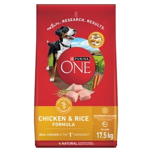 Purina ONE Chicken & Rice Formula, Dry Dog Food 17.5kg