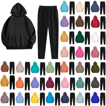 Wiyuqeen Women's Hoodie Tracksuit Sweatsuits for Women Set 2 Piece Hooded Sweatshirts and Sweatpant Sets Jogger Sweatsuit Pocket