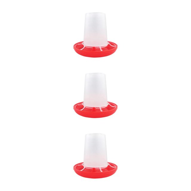 Dalazy Chicken Feeder Geese Chook Hen Blanking Stable Automatic Bucket Feeding 3Set