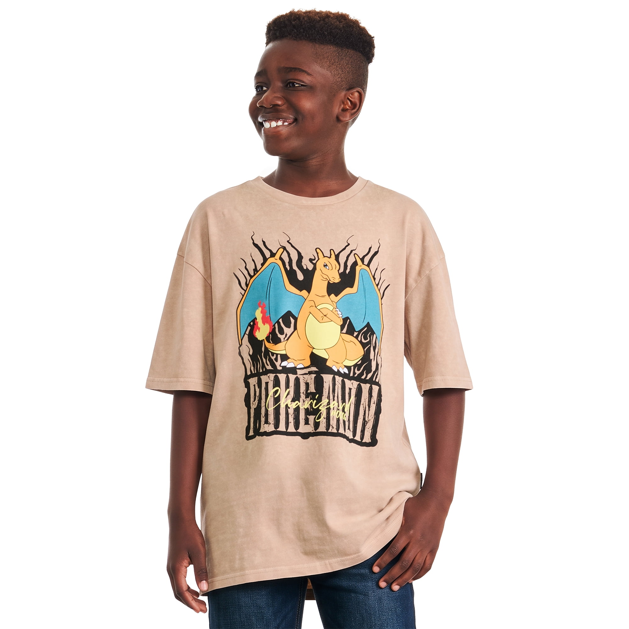 T-shirt à imprimé graphique Dracaufeu Pokémon pour garçons
