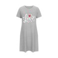 thumbnail image 5 of Amzcrzy Pyjamas pour Femmes Mode Imprimé Cœur Valentines Day Robe Décontractée Confortable à Manches Courtes Chemises de Nuit pour Femmes Valentines Day Cadeaux, 5 of 5